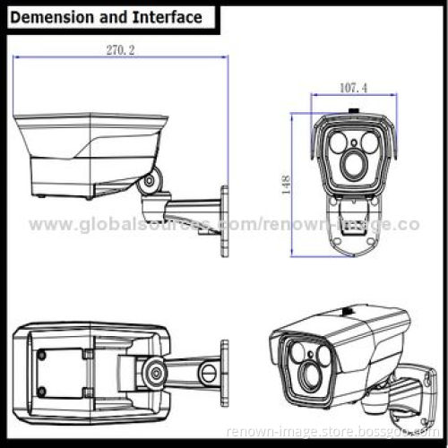 IP Waterproof Camera with Weatherproof Maximum IR Distance 50m Better Than Hikvision and Dahua